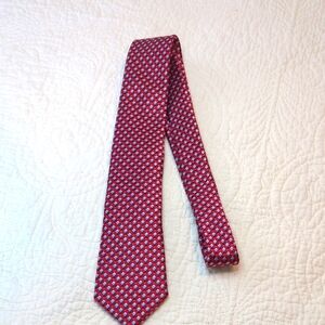 Bespoke Red Geometric Patterned Tie